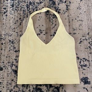 yellow halter top